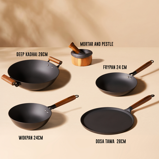 Signature Cast Iron Cookware Set 5 Pc